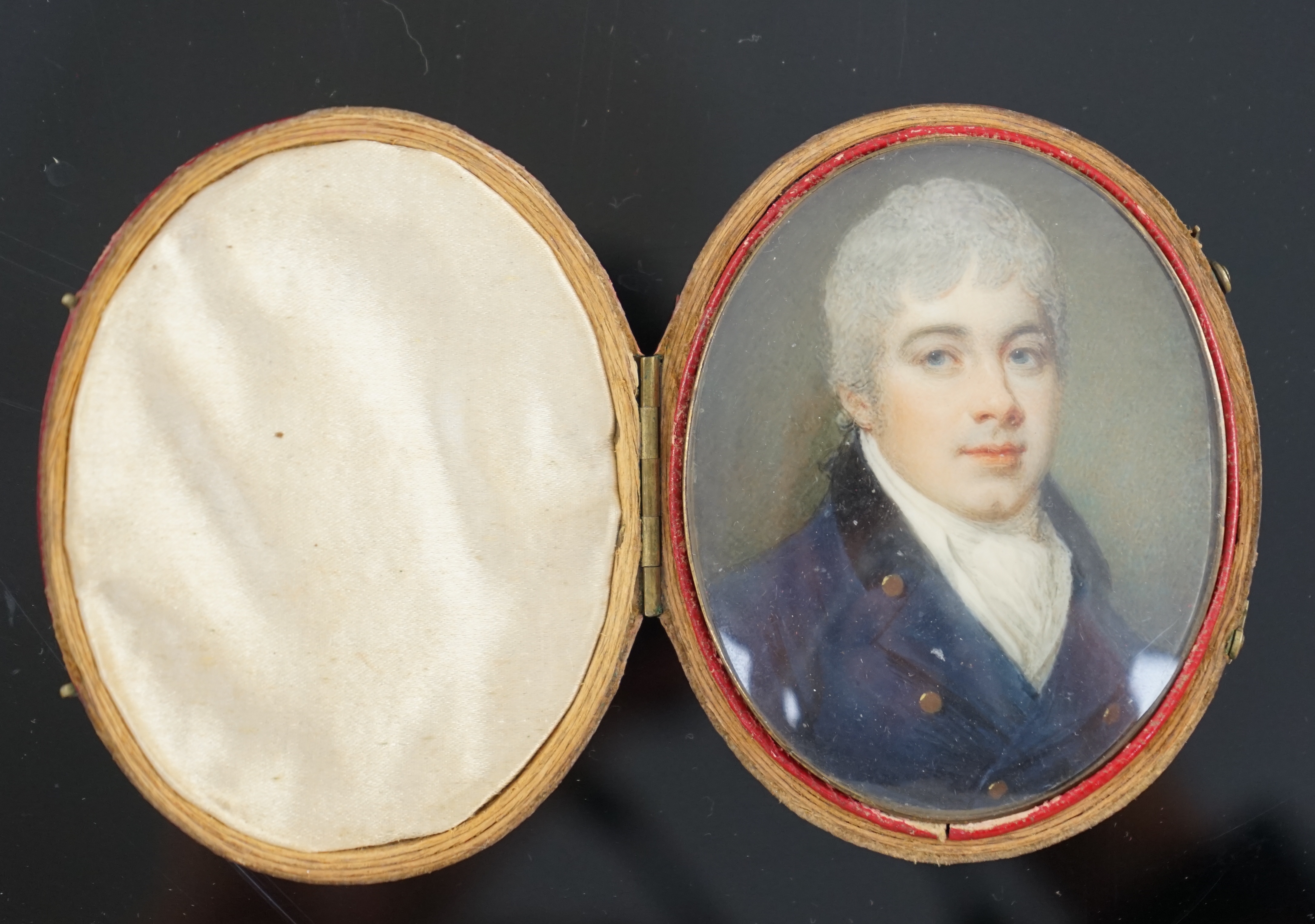 Samuel Shelley (1750-1808), Portrait miniature of a gentleman, watercolour on ivory, 6.6 x 5.3cm. CITES Submission reference N1LU811F